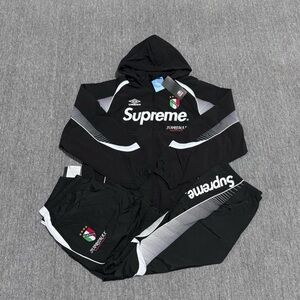 Supreme Black and White Tracksuit with Logo